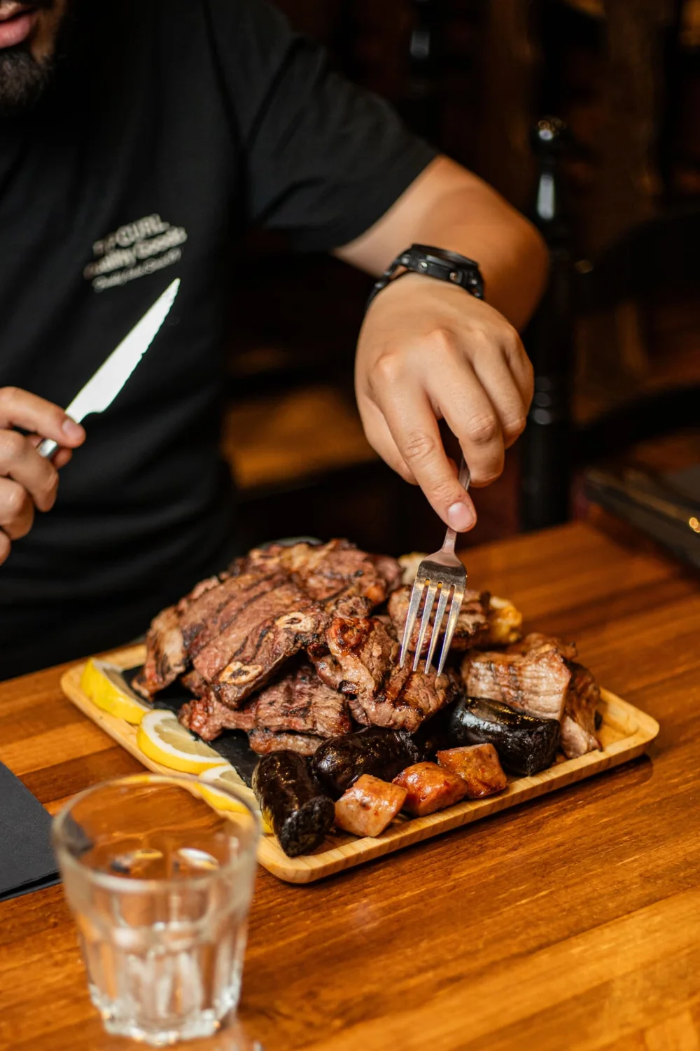 Mesa de buffet libre en Asado Libre Madrid